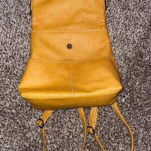 Yellow Leather Backpack